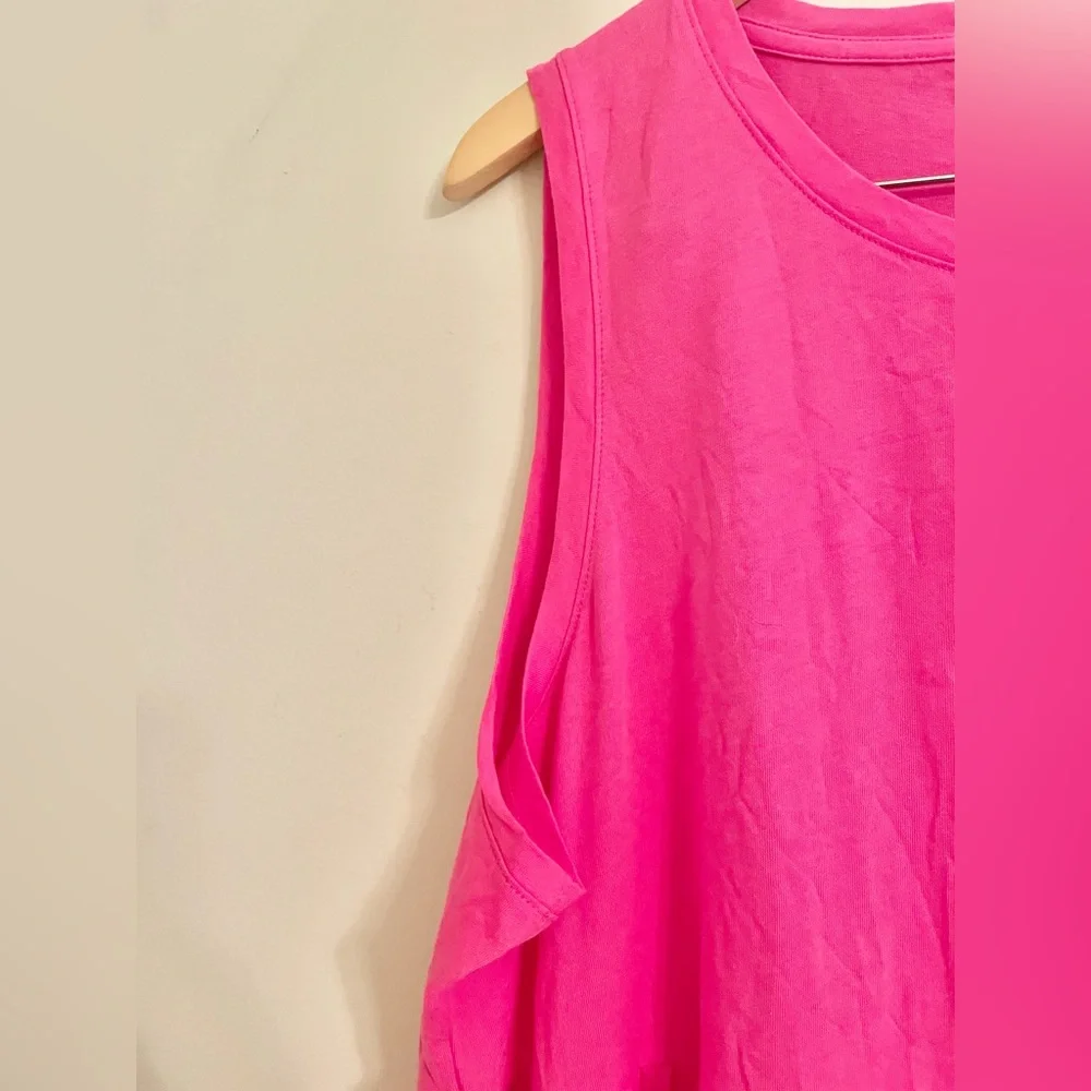 NWT- J. Crew Pink Sleeveless Tiered Mini Dress In Cotton Poplin Size XL - Picture 6 of 9